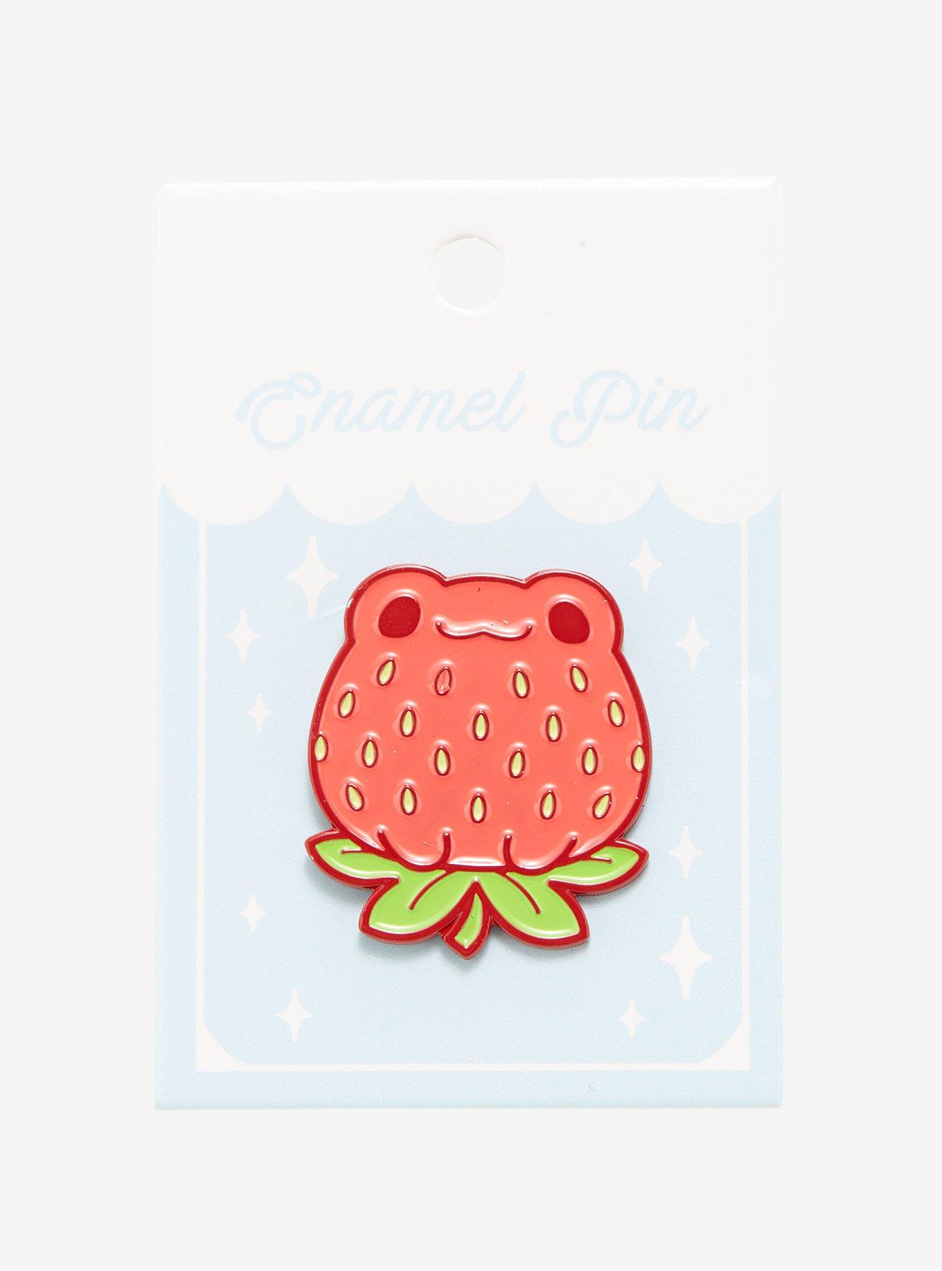 Strawberry Frog Enamel Pin, , alternate