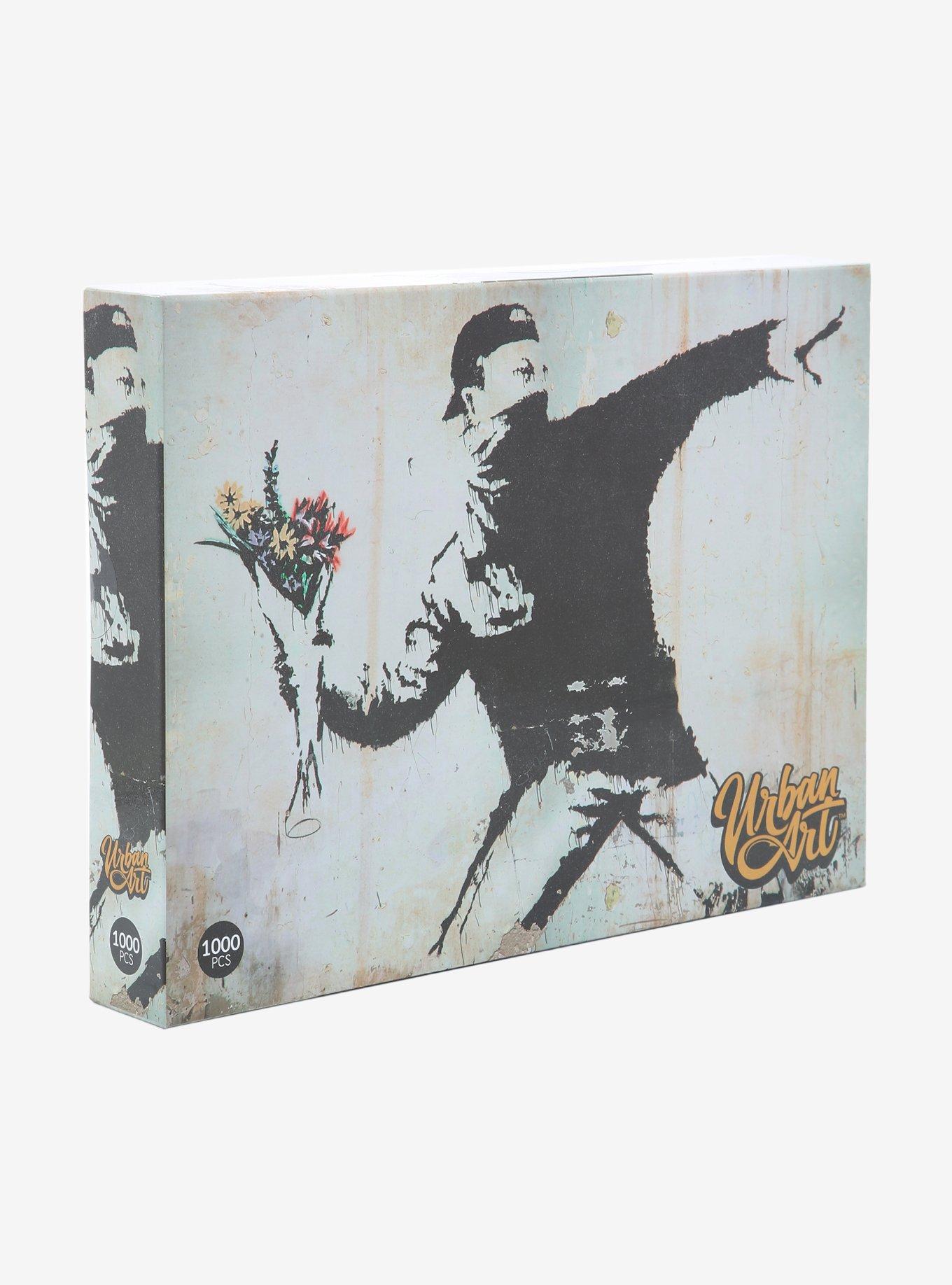 Urban Art Banksy Rage, The Flower Thrower Puzzle, , alternate