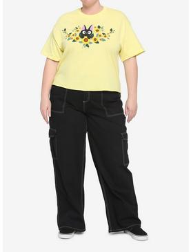 Her Universe Studio Ghibli Kiki's Delivery Service Jiji Sunflower Girls Crop T-Shirt Plus Size, , hi-res