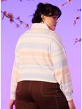 Her Universe Studio Ghibli My Neighbor Totoro Pastel Stripe Crop Long-Sleeve Polo Shirt Plus Size, , alternate