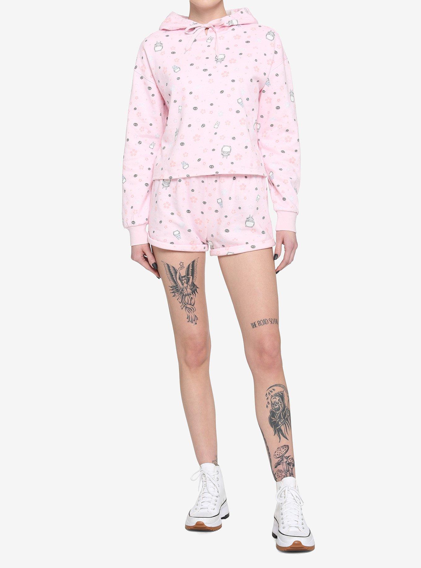 Her Universe Studio Ghibli My Neighbor Totoro Cherry Blossom Crop Hoodie, , alternate
