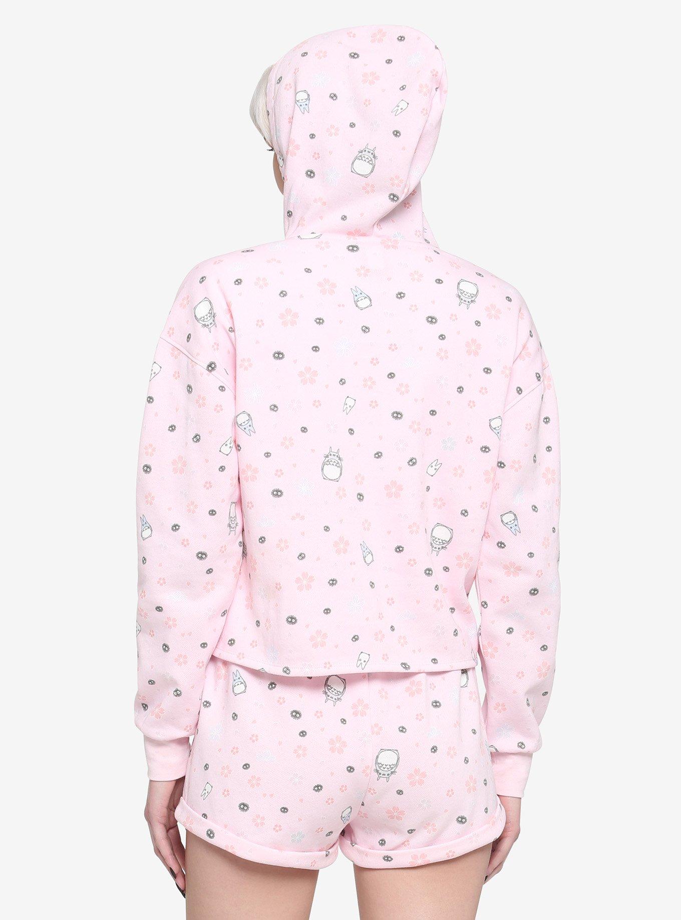 Her Universe Studio Ghibli My Neighbor Totoro Cherry Blossom Crop Hoodie, , alternate
