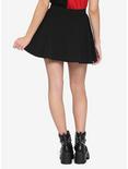 Black Hook-And-Eye Skater Skirt, BLACK, alternate