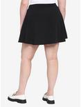 Black Hook-And-Eye Skater Skirt Plus Size, BLACK, alternate