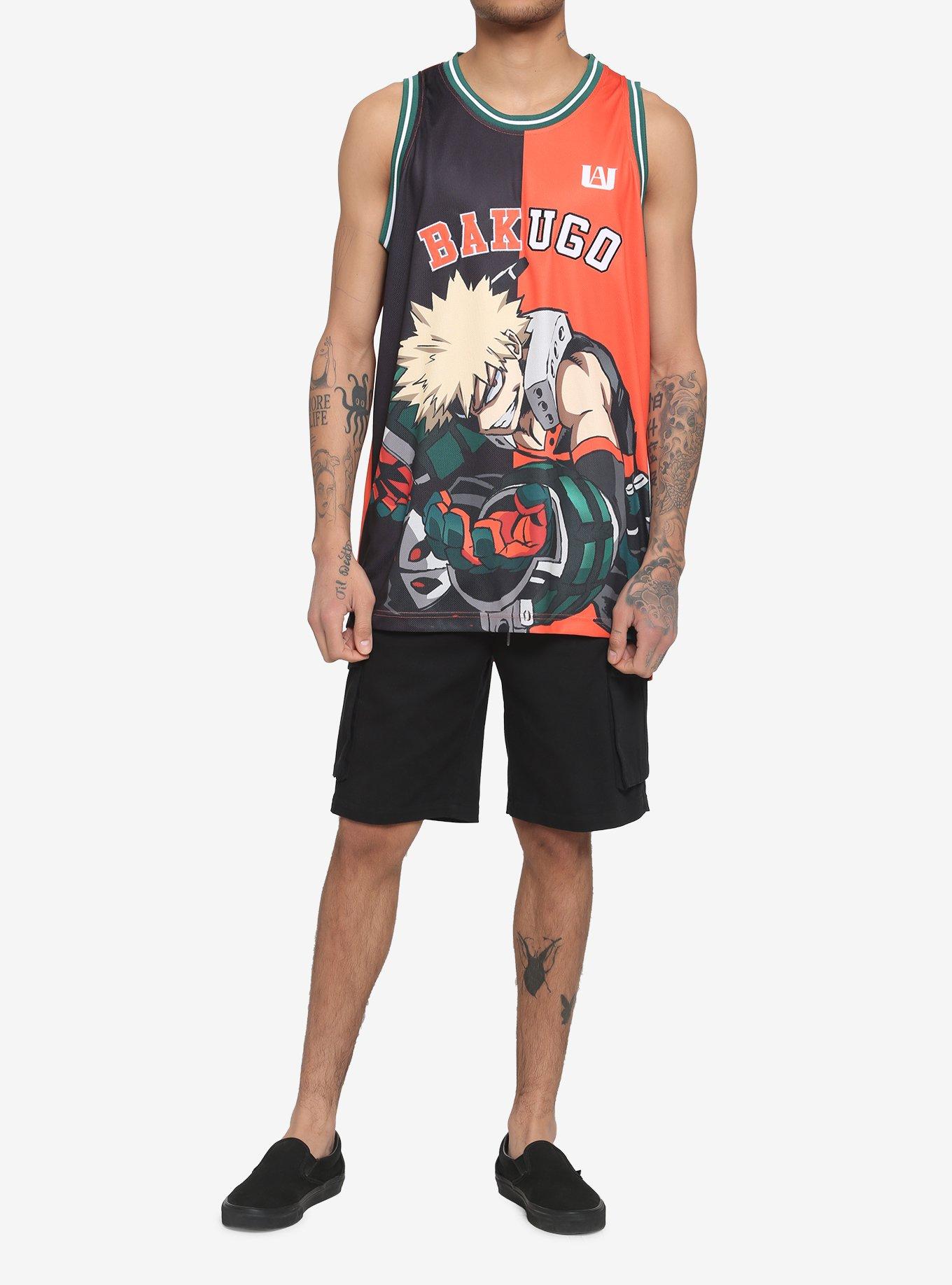 My Hero Academia Bakugo Split Basketball Jersey, MULTI, alternate