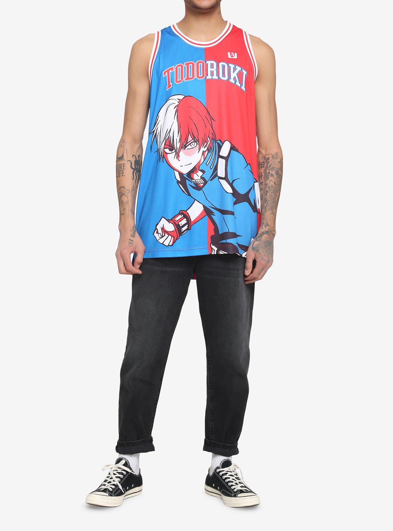 My Hero Academia Todoroki Split Basketball Jersey, MULTI, alternate
