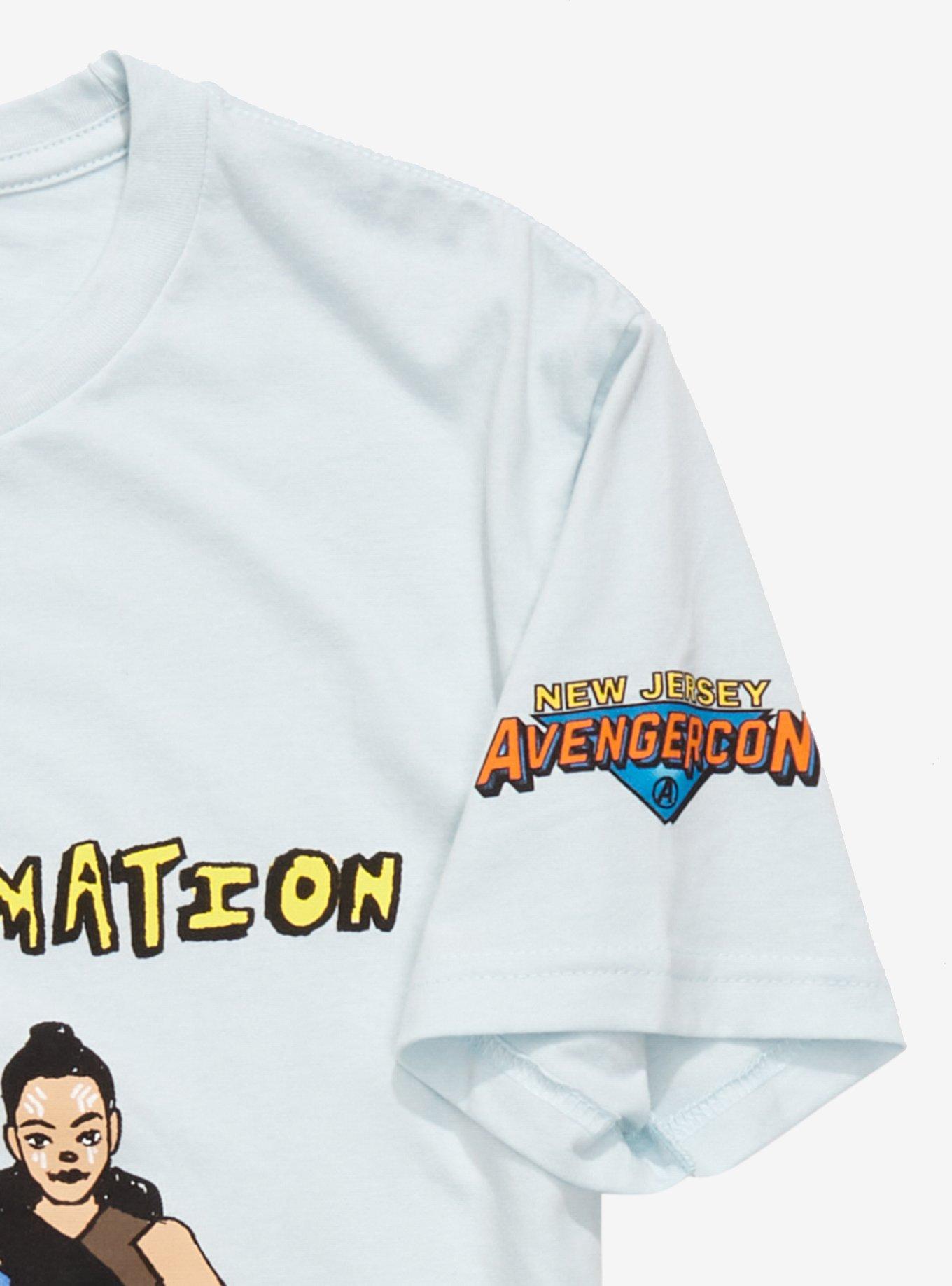 Marvel Ms. Marvel Ladies Get Information Women's T-Shirt - BoxLunch Exclusive, LIGHT BLUE, alternate