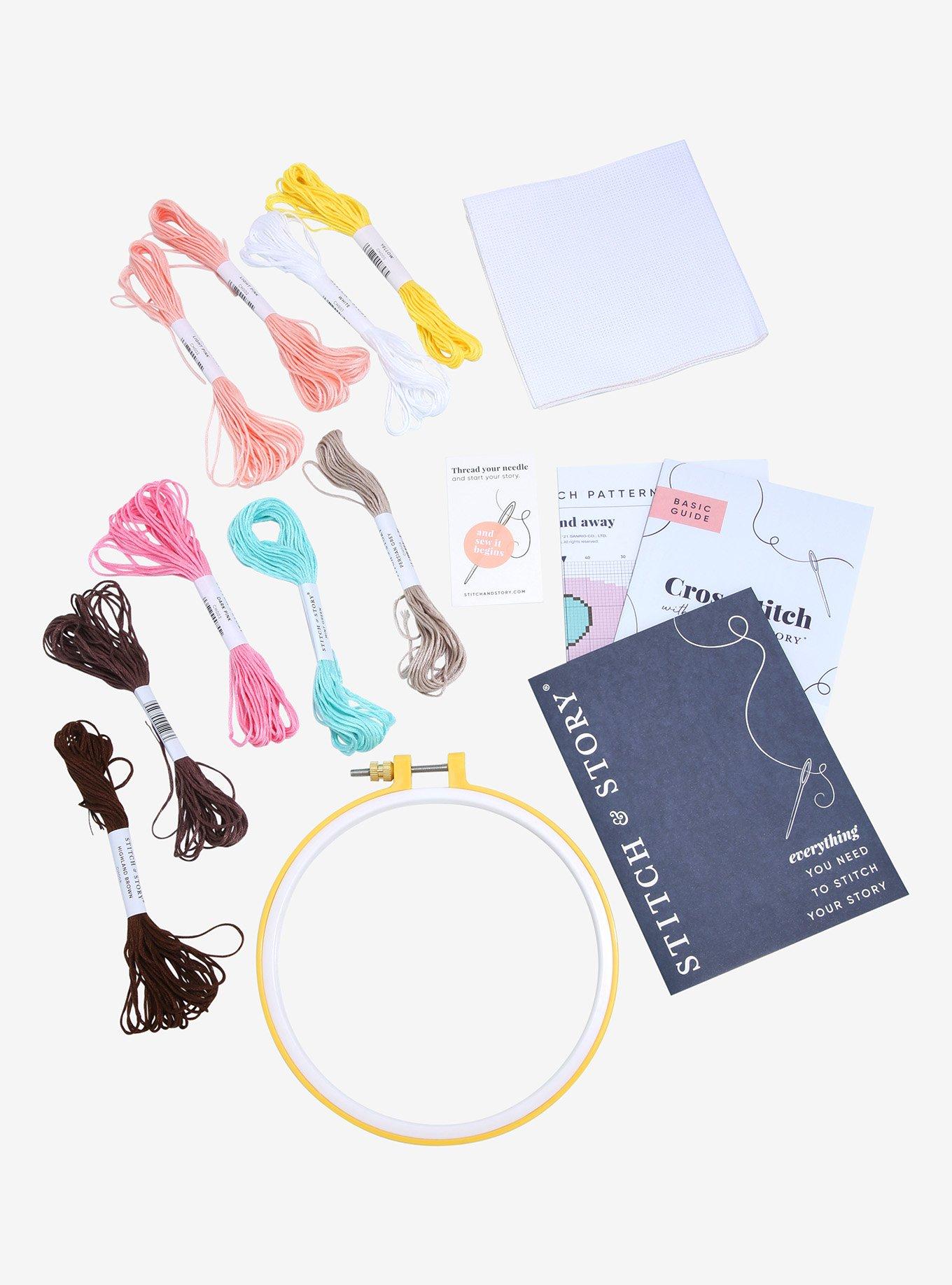 Hello Kitty x Pusheen Up, Up and Away Stitch & Story Cross Stitch Kit, , alternate