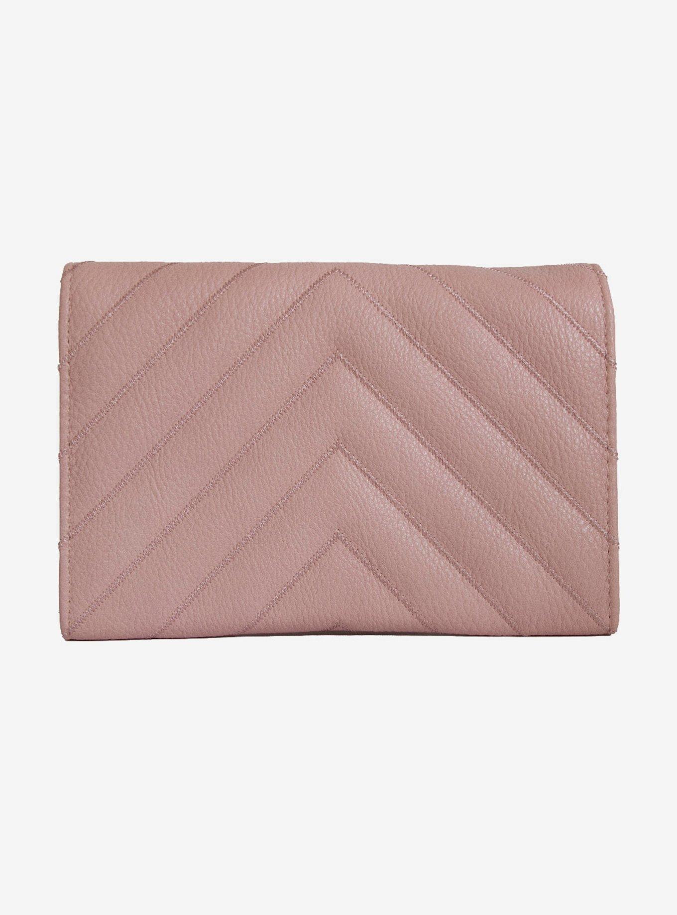 Disney Signature D Rose Gold Vegan Leather Foldover Wallet, , alternate