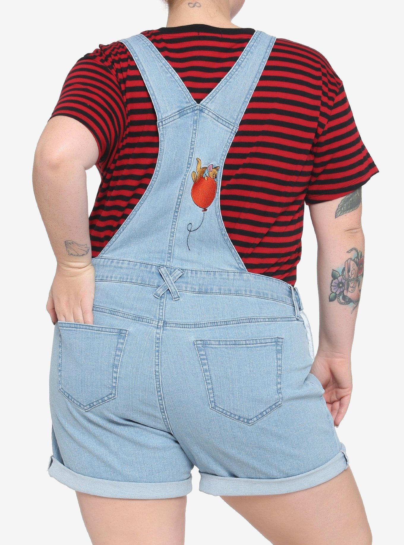 Disney Winnie The Pooh Sunflowers Shortalls Plus Size, MULTI, alternate