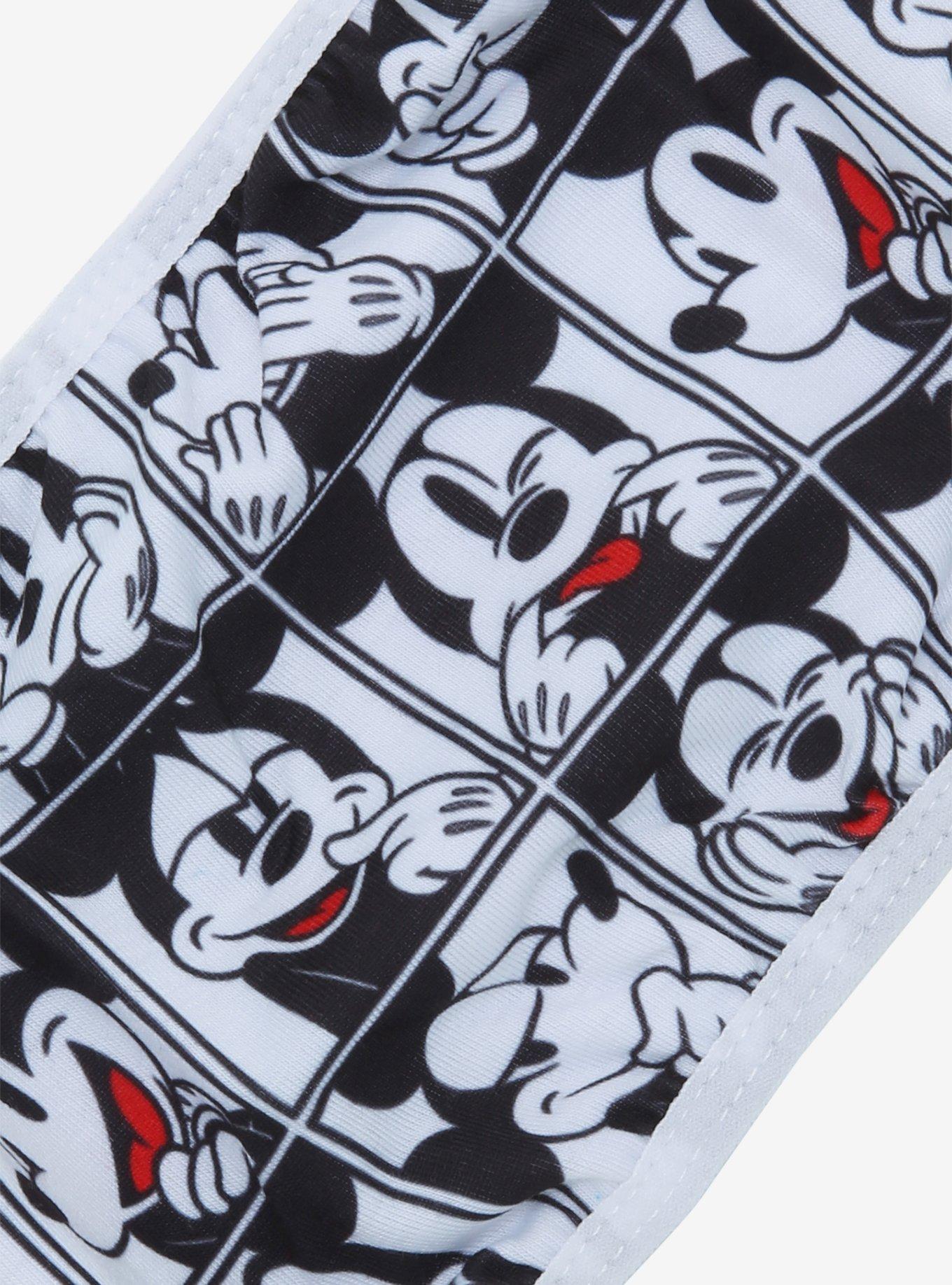 Disney Mickey Mouse Black & White Grid Fashion Face Mask, , alternate