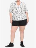Her Universe Disney Steamboat Willie Girls Woven Button-Up Plus Size, GREY, alternate