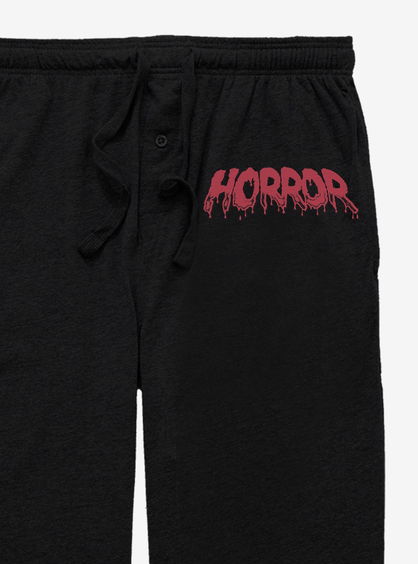 Halloween Horror Blood Drip Pajama Pants, BLACK, alternate