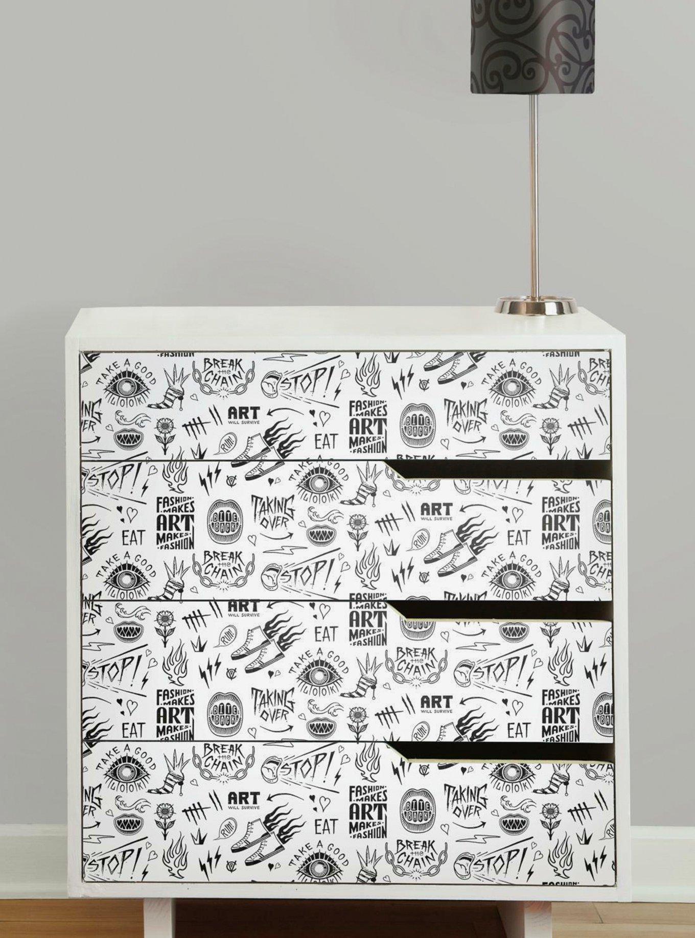 Disney Cruella Graffiti Peel & Stick Wallpaper, , alternate