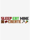Minecraft Eat Sleep Mine Create Peel & Stick Wall Decals, , alternate