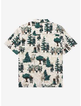 The Lord of the Rings Scenic Characters Allover Print Woven Button-Up - BoxLunch Exclusive, , hi-res