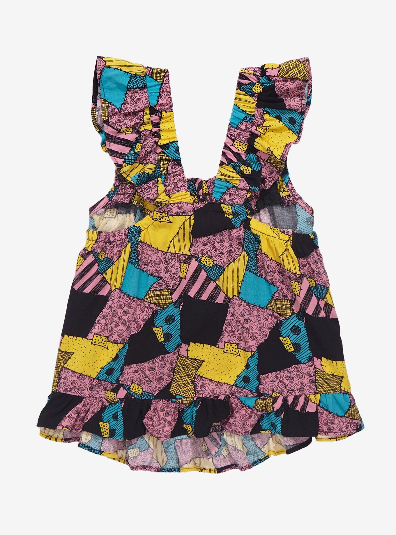 Disney The Nightmare Before Christmas Sally Patchwork Dress Ruffled Toddler Tank Top - BoxLunch Exclusive, MULTI, alternate