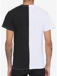 Scream Ghost Face Black & White Split T-Shirt, MULTI, alternate