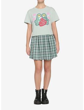 Frog & Strawberry Girls Crop T-Shirt, , hi-res