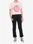 Peaches & Cream Girls Crop T-Shirt, PEACH, alternate