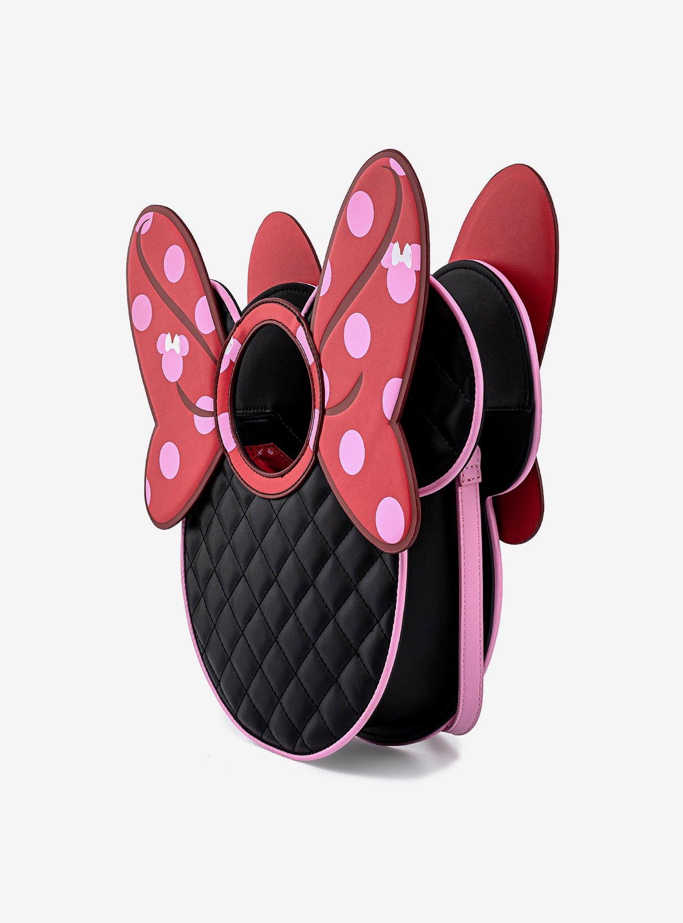 Loungefly Disney Minnie Mouse Bow Crossbody Bag, , alternate