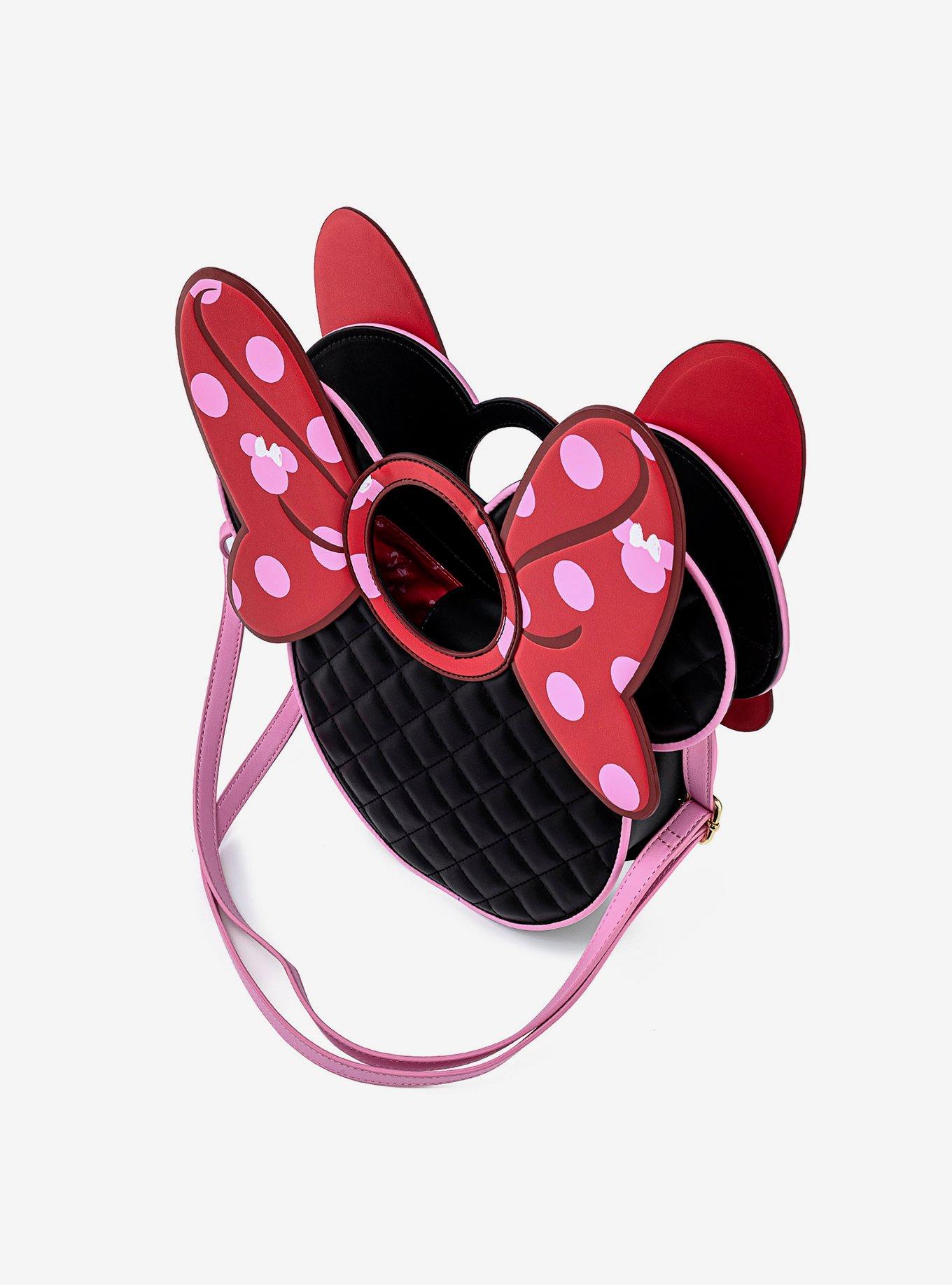 Loungefly Disney Minnie Mouse Bow Crossbody Bag, , alternate