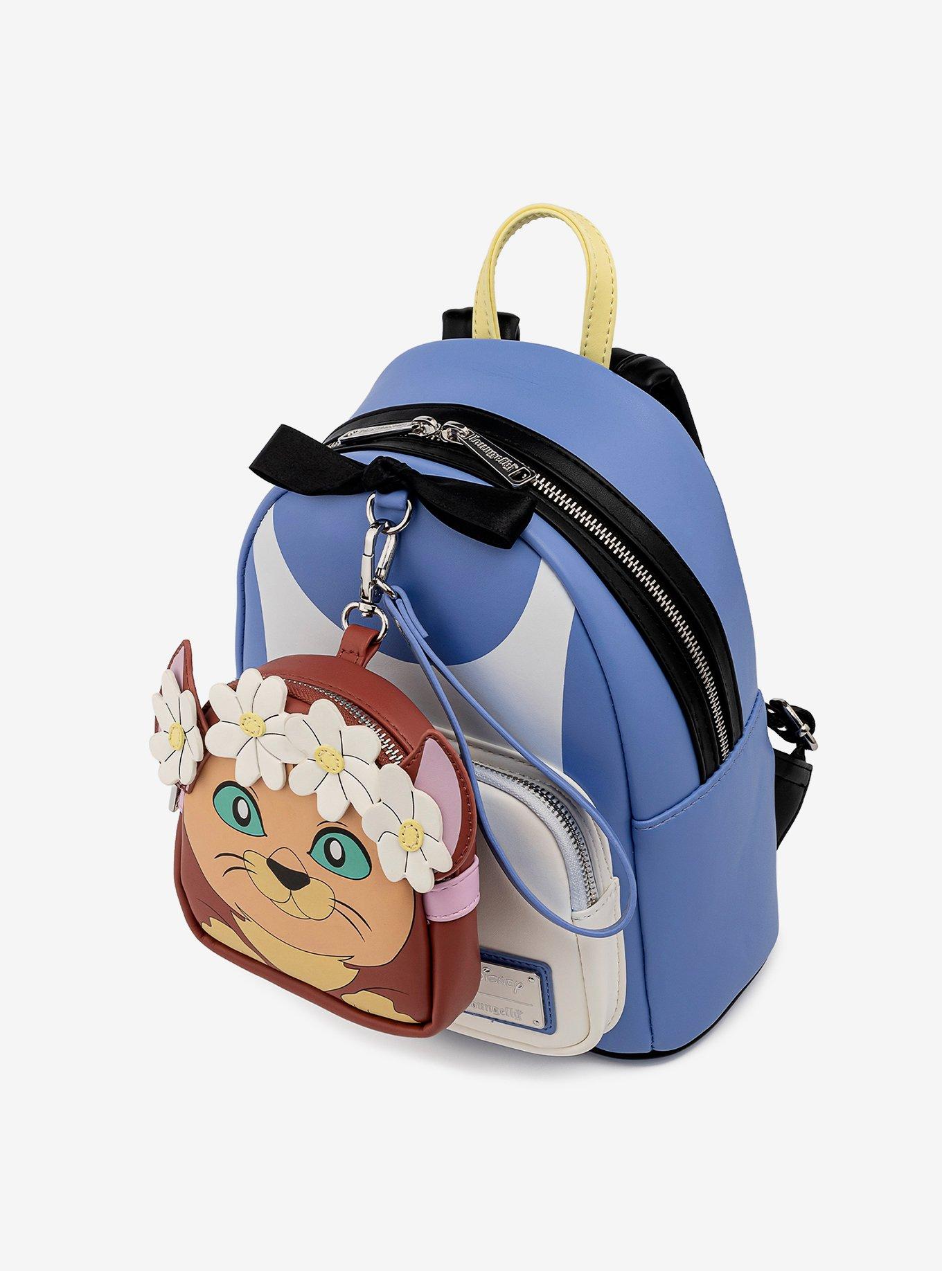 Loungefly Disney Alice in Wonderland Dinah & Alice's Dress Mini Backpack, , alternate