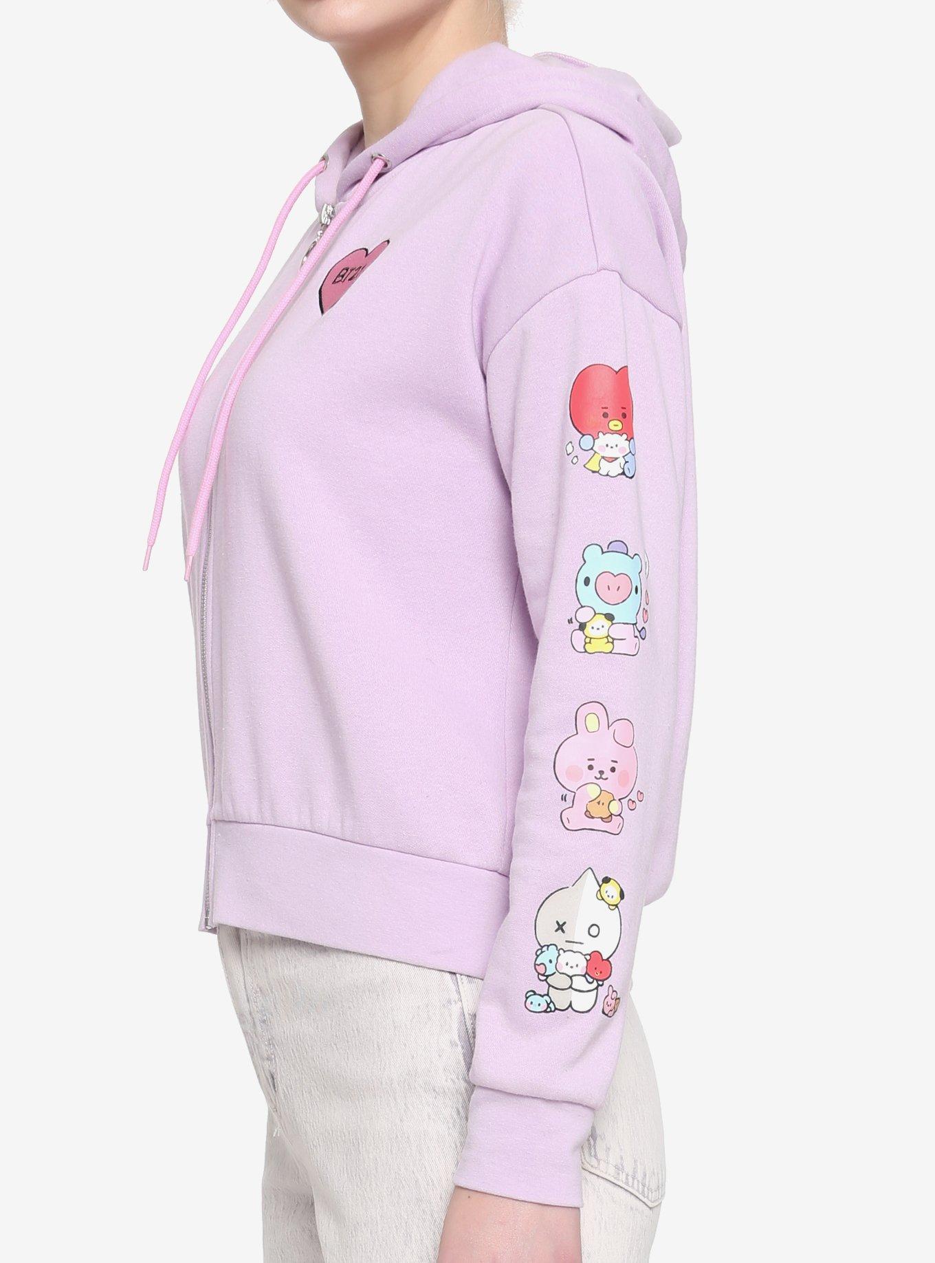 BT21 Little Buddy Girls Crop Hoodie, MULTI, alternate