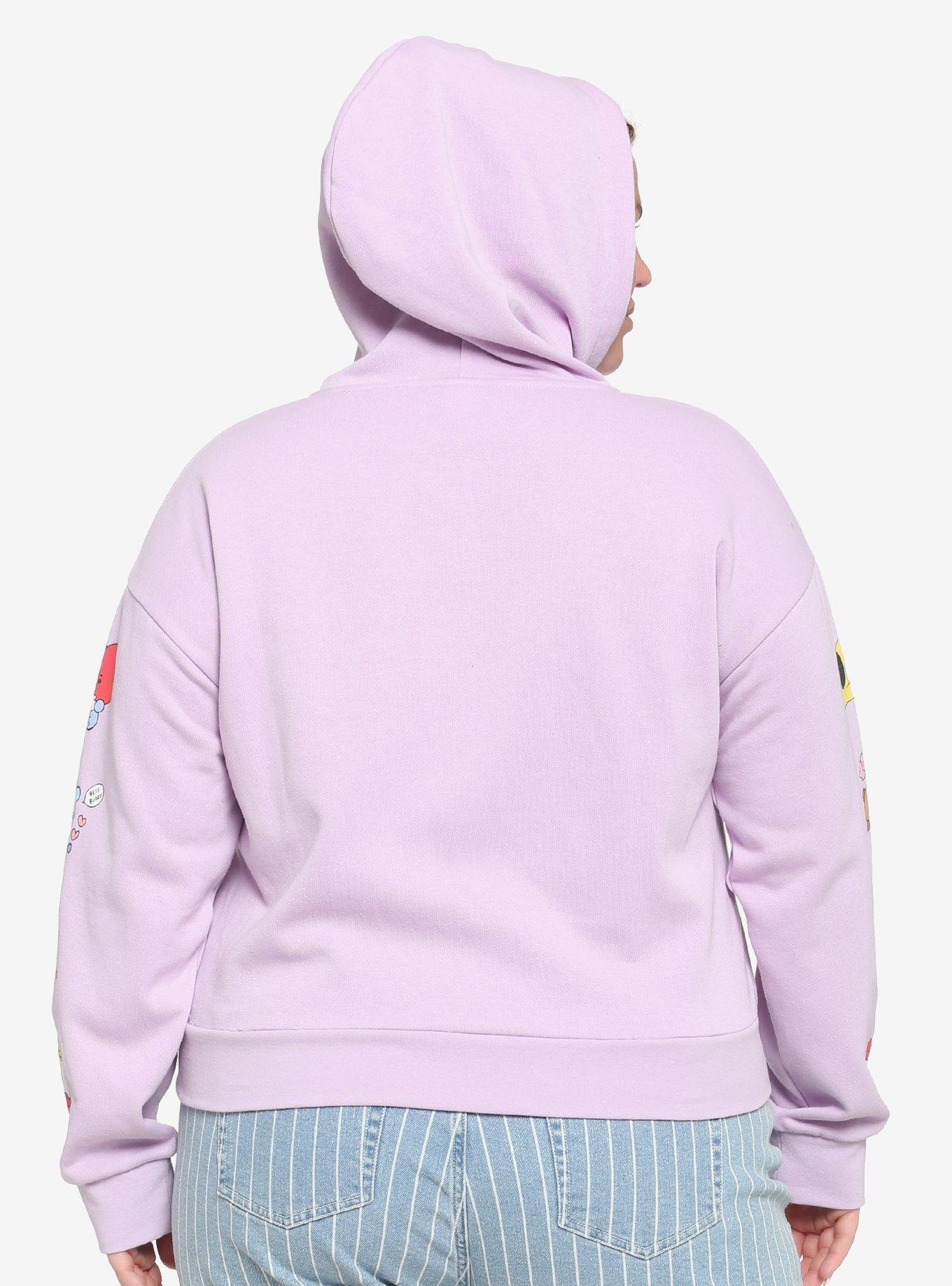 BT21 Little Buddy Girls Crop Hoodie Plus Size, MULTI, alternate