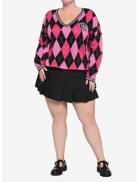 Monster High Argyle Skimmer Girls Sweater Plus Size, , hi-res