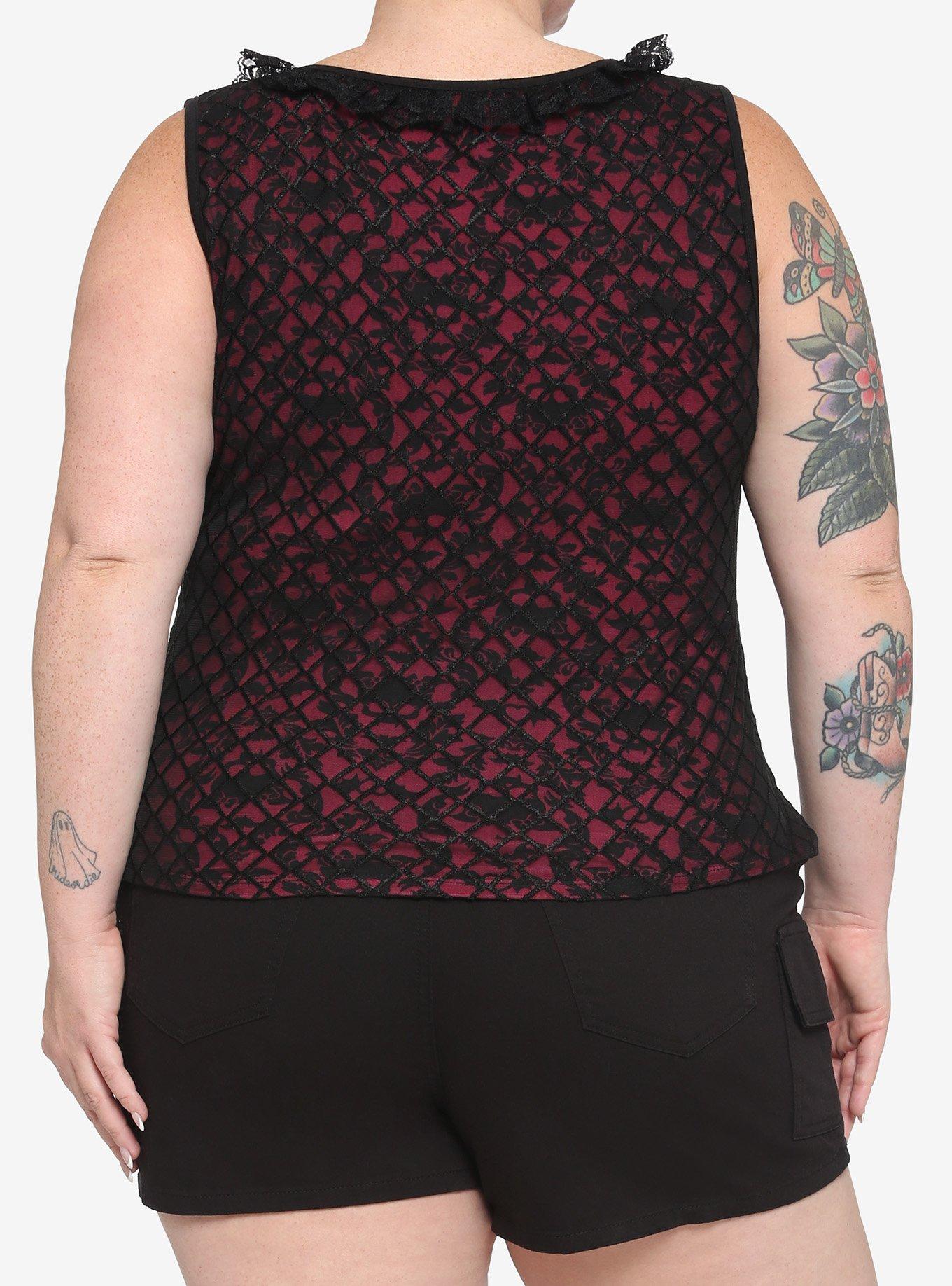 Monster High Draculaura Girls Tank Top Plus Size, BLACK, alternate