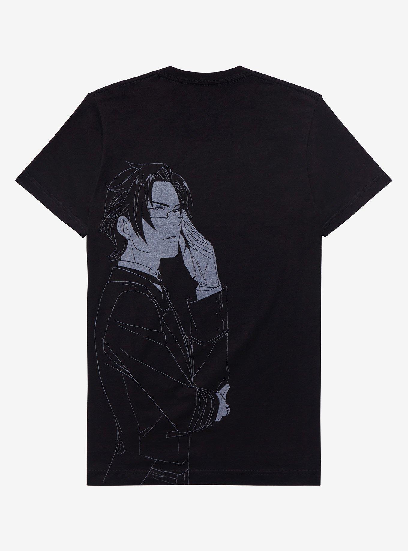 Black Butler Sebastian & Claude Tonal Boyfriend Fit Girls T-Shirt, MULTI, alternate
