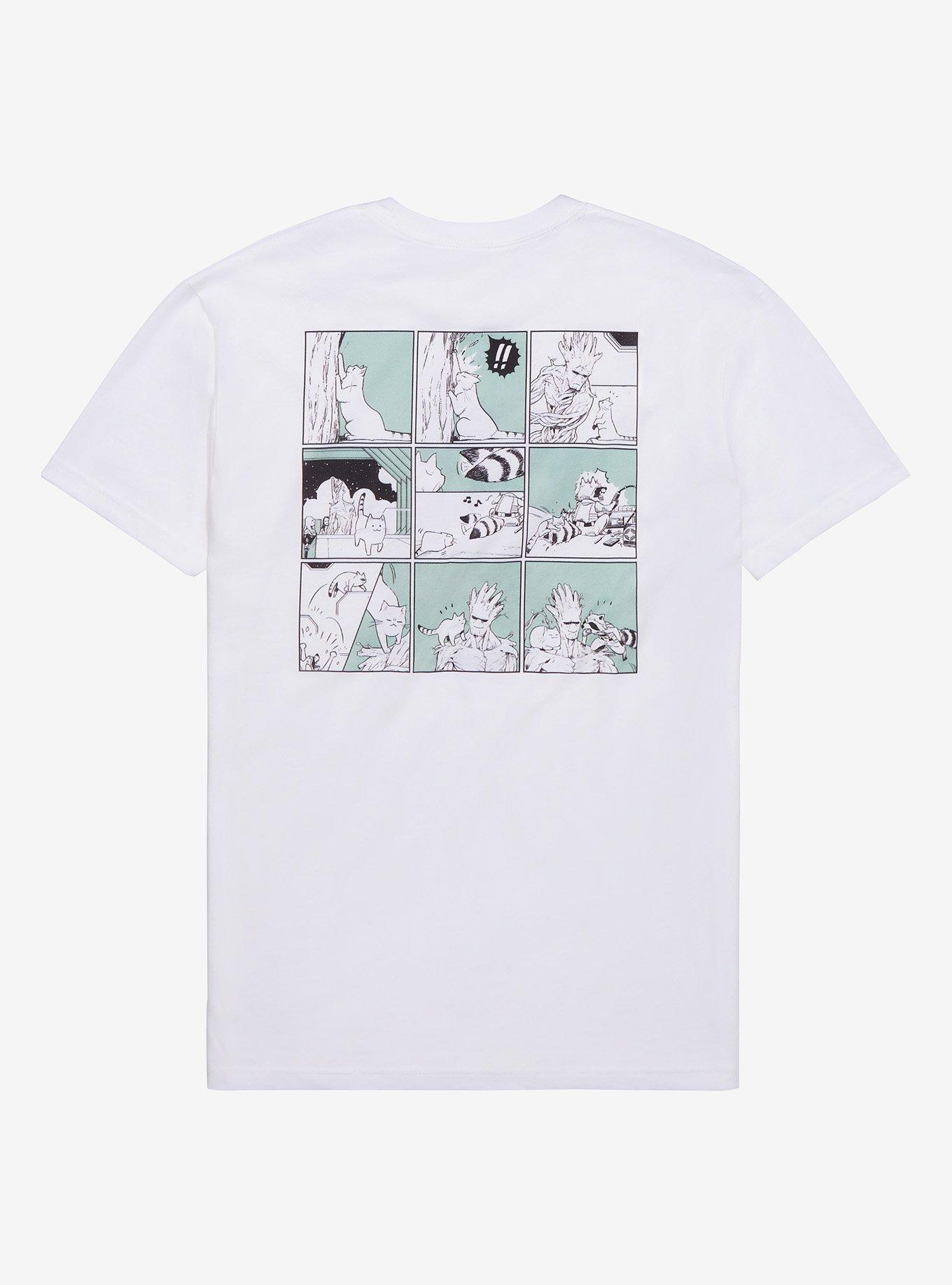 Marvel Rocket & Groot Cat Manga T-Shirt, MULTI, alternate