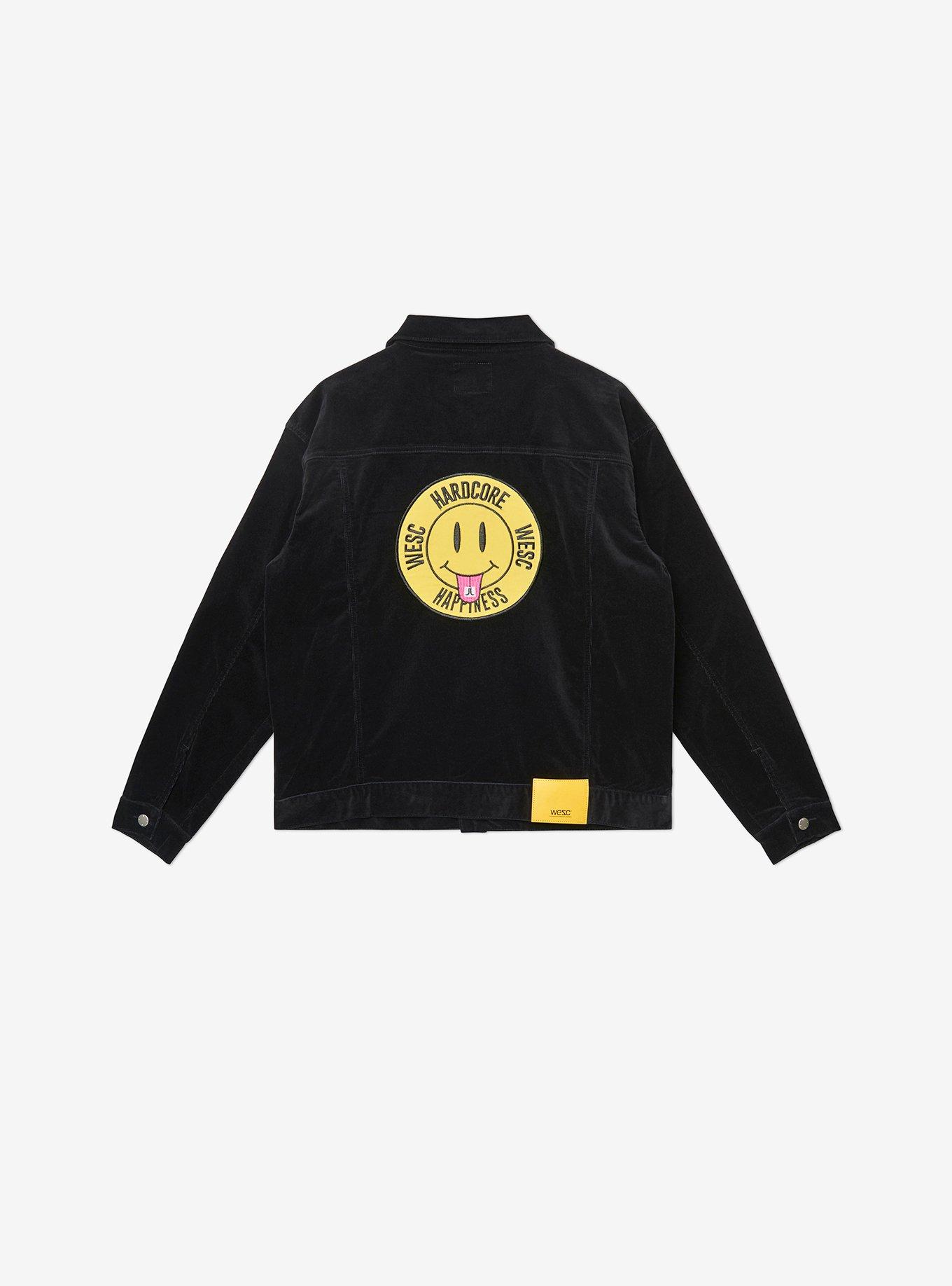 WESC Hardcore Happiness Trucker Denim Jacket, BLACK, alternate