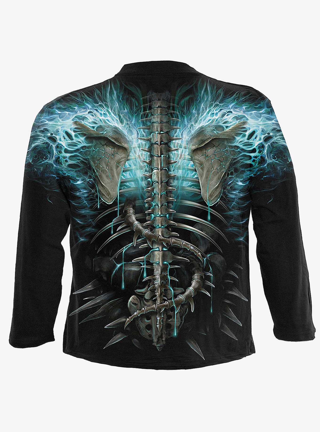 Flaming Spine Allover Long-Sleeve T-Shirt, , hi-res