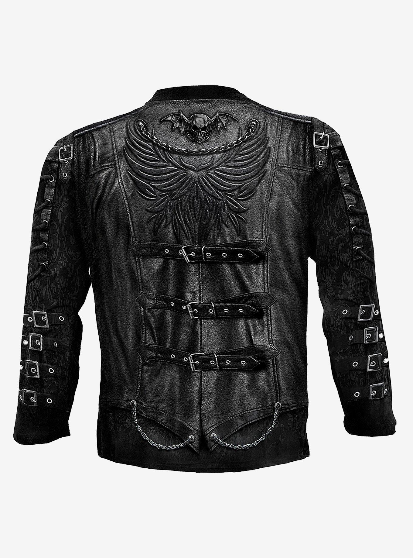 Goth Wrap Allover Long-Sleeve T-Shirt, BLACK, alternate