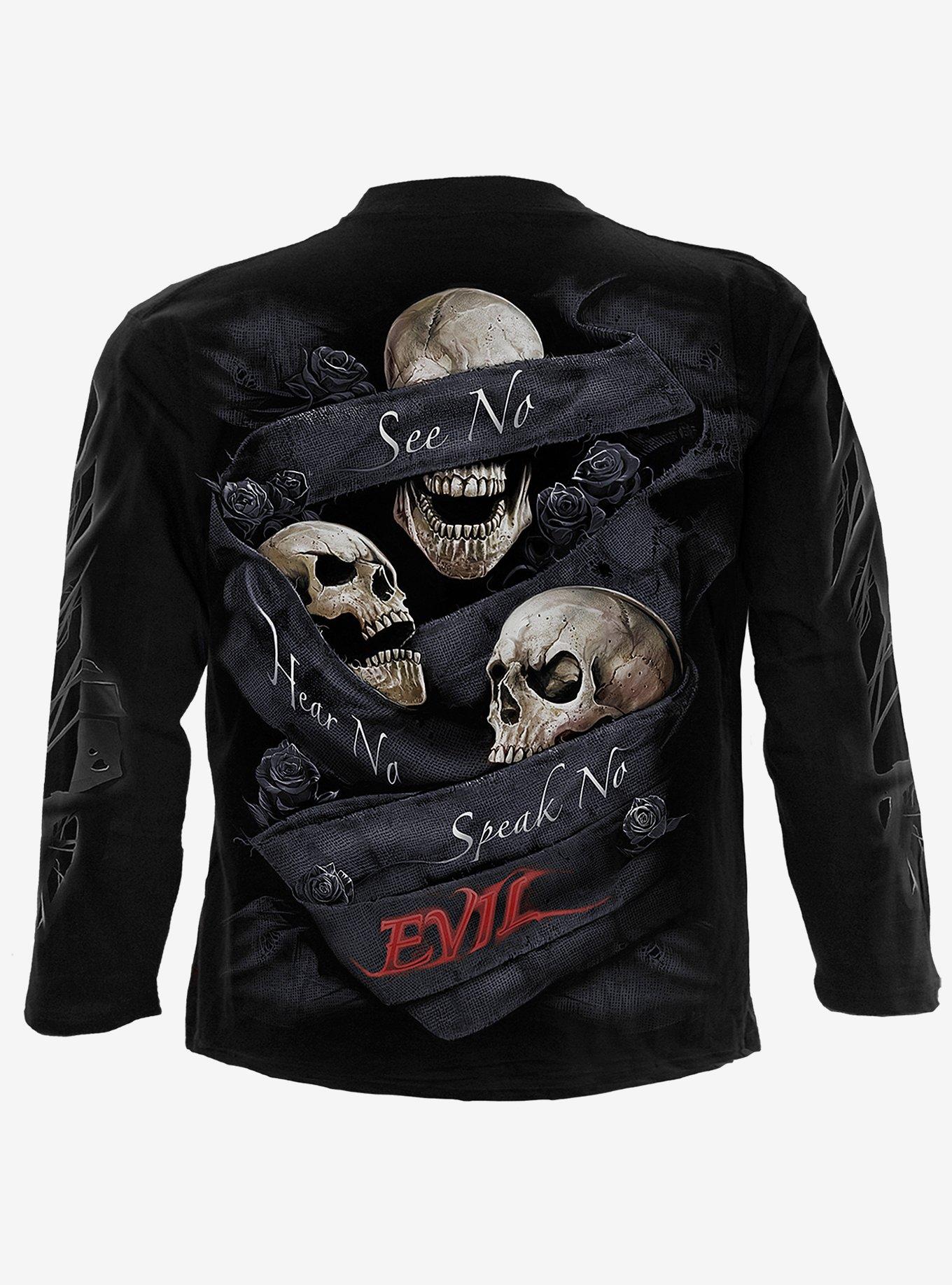 See No Evil Long-Sleeve T-Shirt, BLACK, alternate