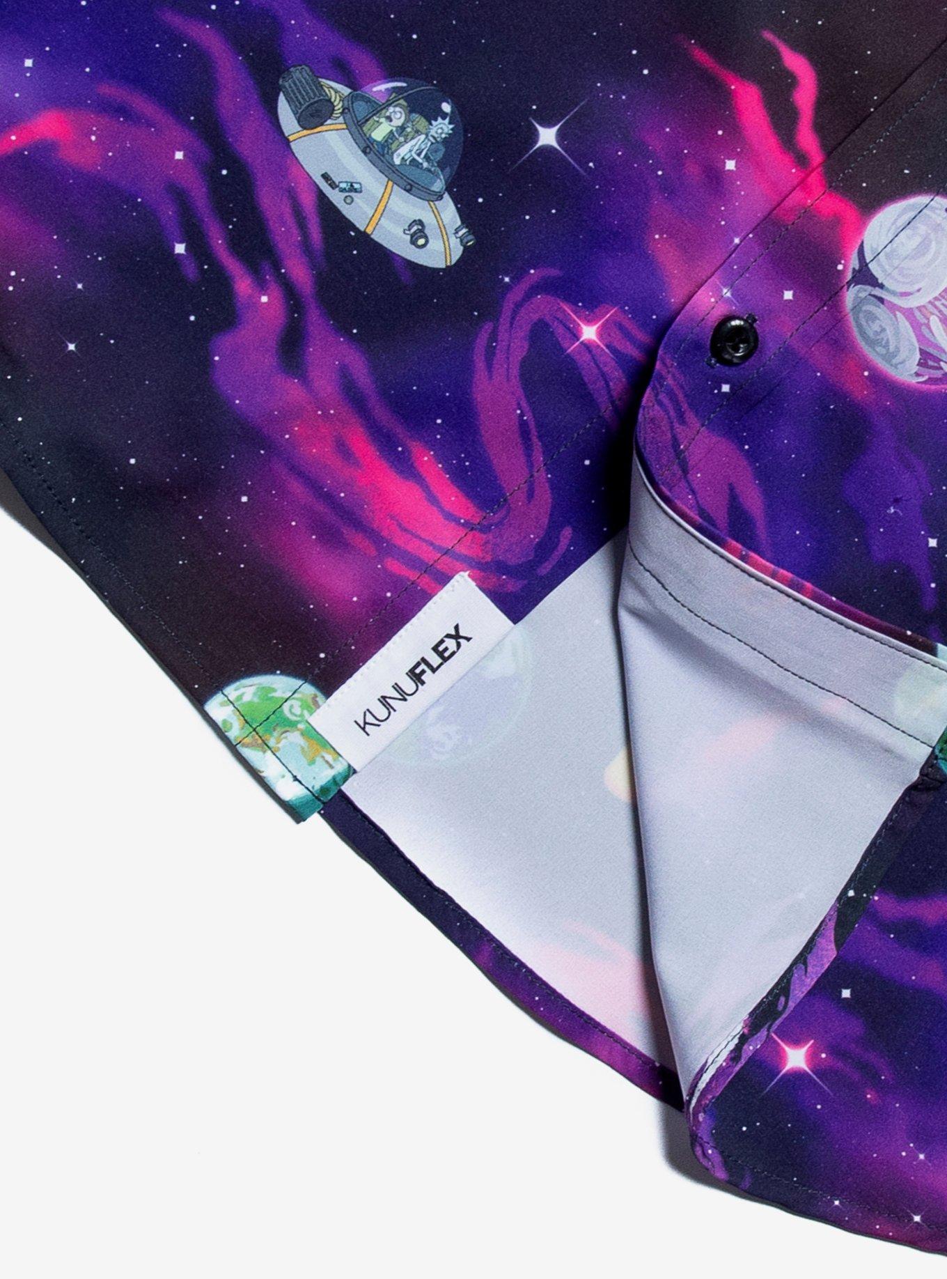 RSVLTS Rick and Morty Space Woven Button-Up, PURPLE, alternate
