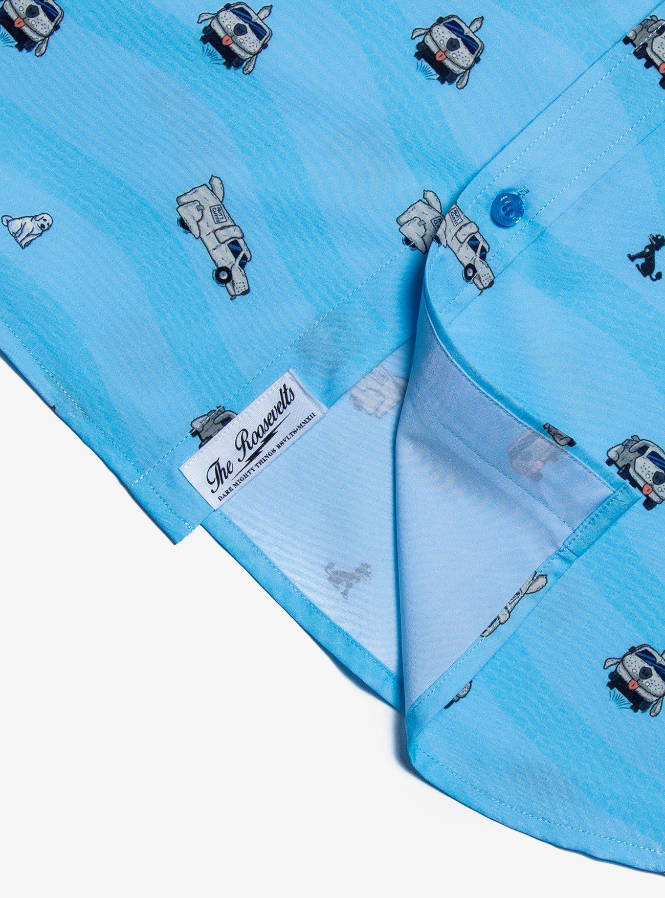 RSVLTS Dumb and Dumber Mutt Cutts Woven Button-Up, BLUE, alternate