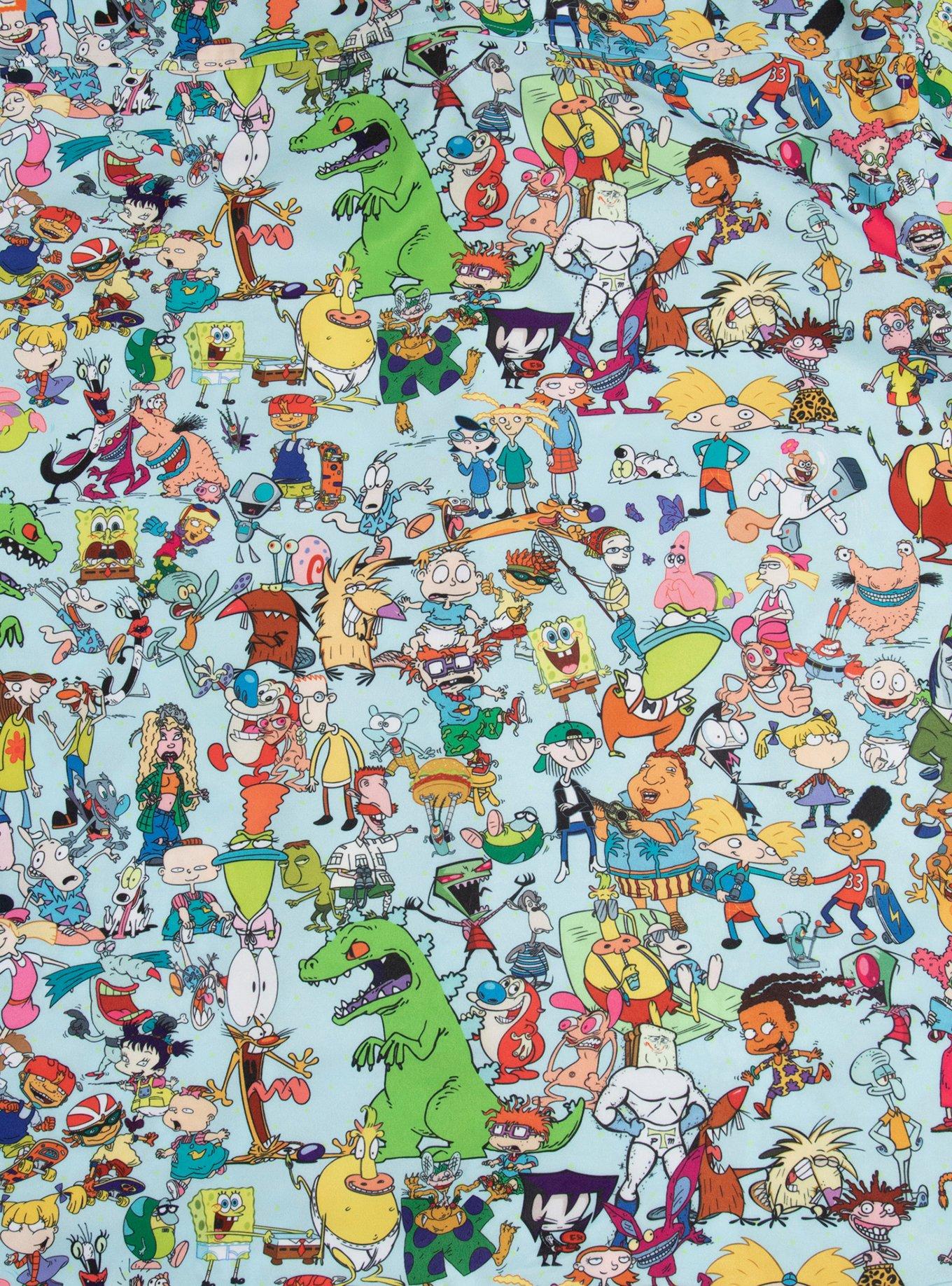 RSVLTS Nickelodeon 90s Mashup KUNUFLEX Short Sleeve Shirt, BLUE, alternate