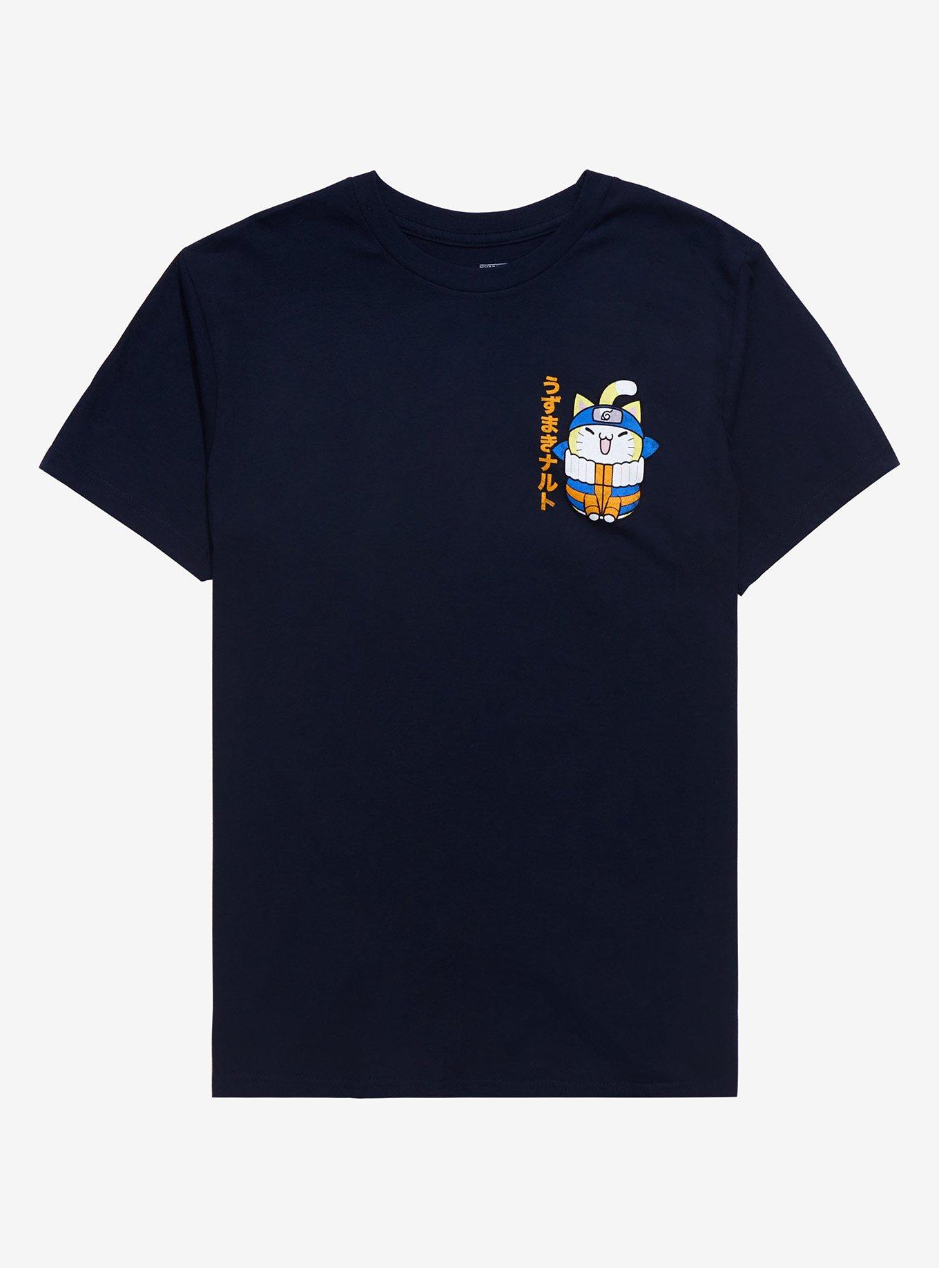 Naruto Shippuden Nyanto! Cat Naruto T-Shirt, BLUE, alternate