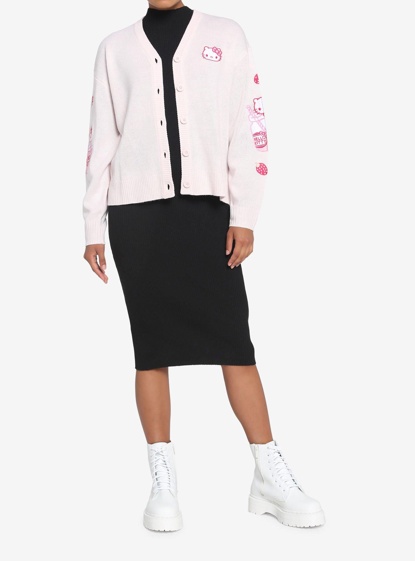 Hello Kitty Strawberry Milk Skimmer Cardigan, MULTI, alternate