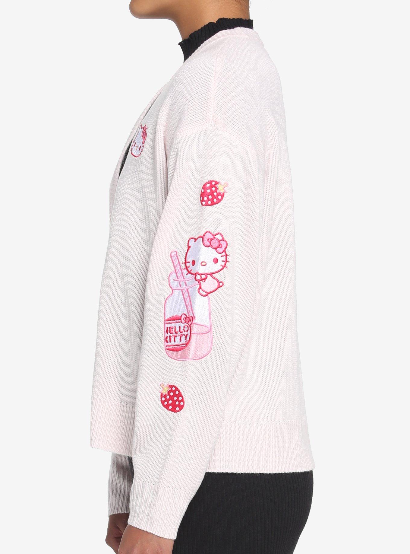Hello Kitty Strawberry Milk Skimmer Cardigan, MULTI, alternate