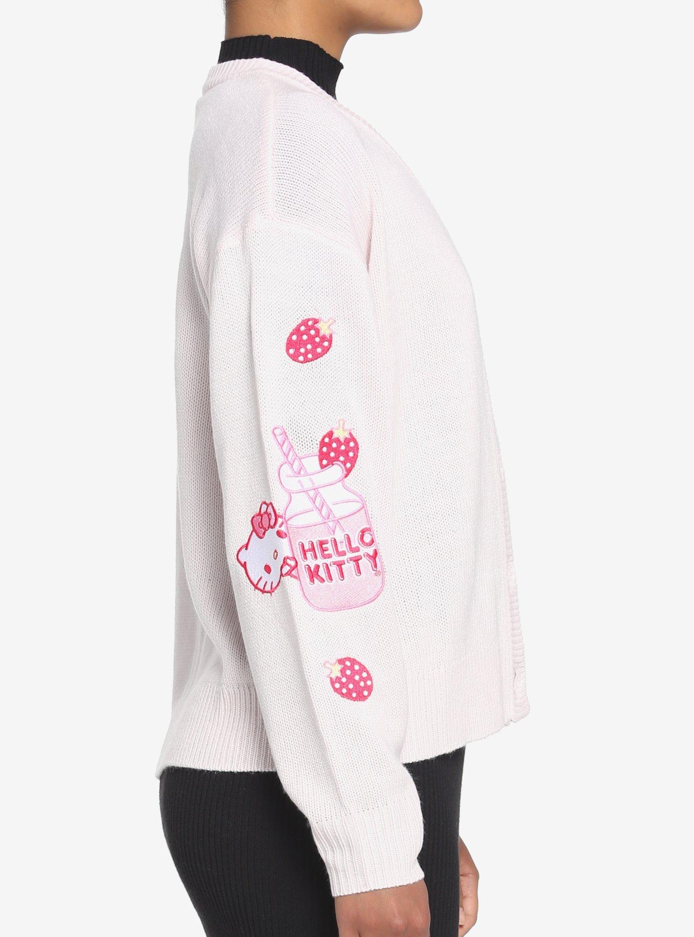 Hello Kitty Strawberry Milk Skimmer Cardigan, MULTI, alternate
