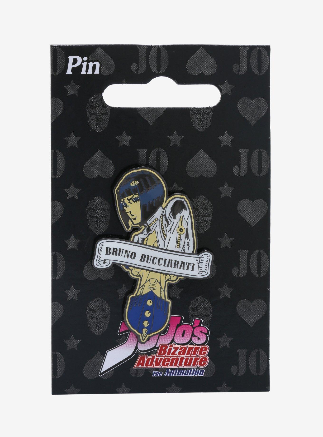 JoJo&rsquo;s Bizarre Adventure Bruno Bucciarati & Sticky Fingers Banner Enamel Pin - BoxLunch Exclusive, , alternate