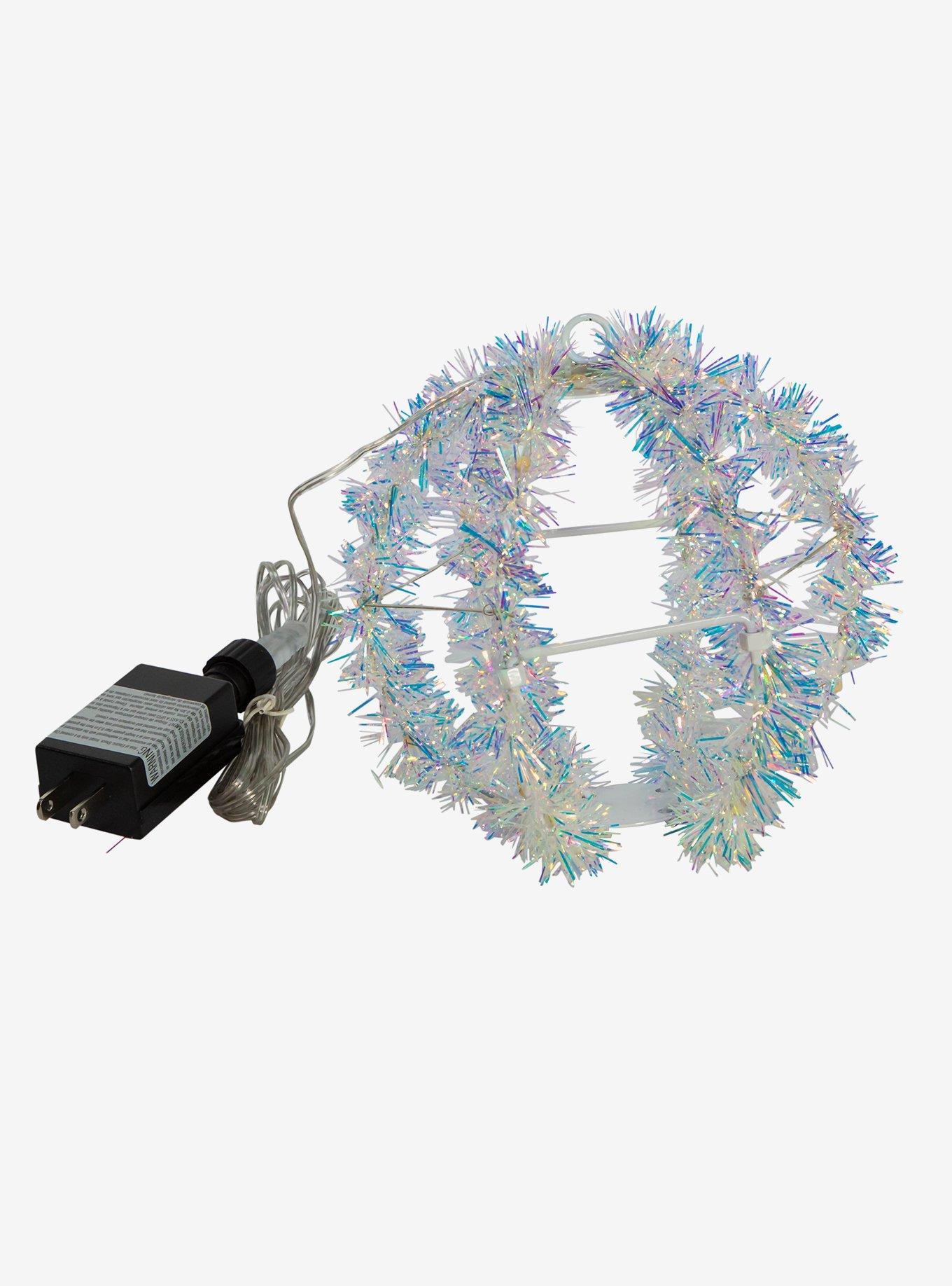 Warm White 6-inch LED Tinsel Foldable Sphere, , alternate