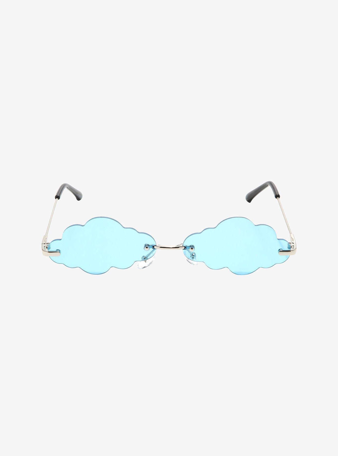 Pastel Blue Clouds Sunglasses, , alternate