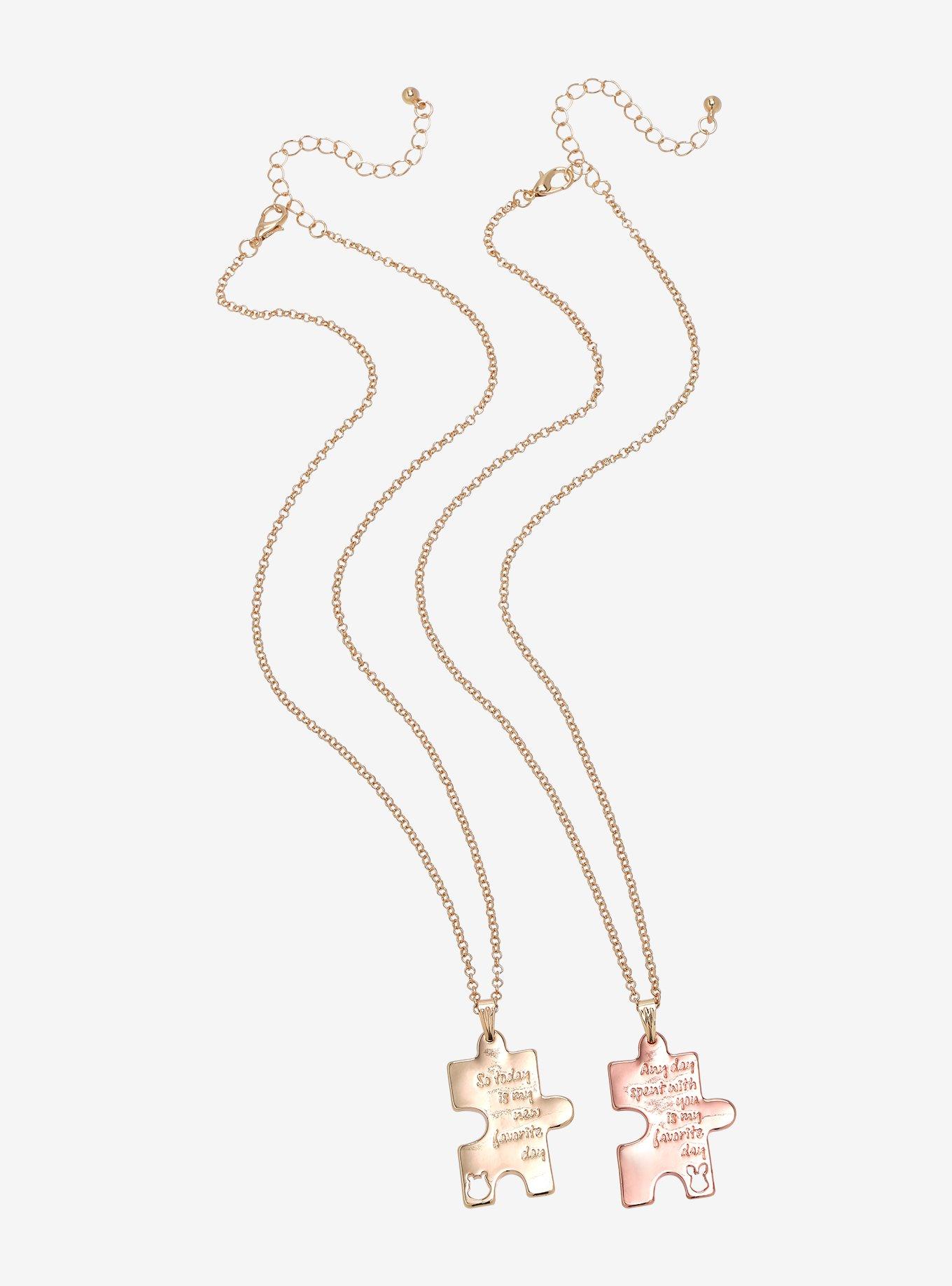 Disney Winnie the Pooh Piglet & Pooh Puzzle Piece Bestie Necklace Set - BoxLunch Exclusive, , alternate