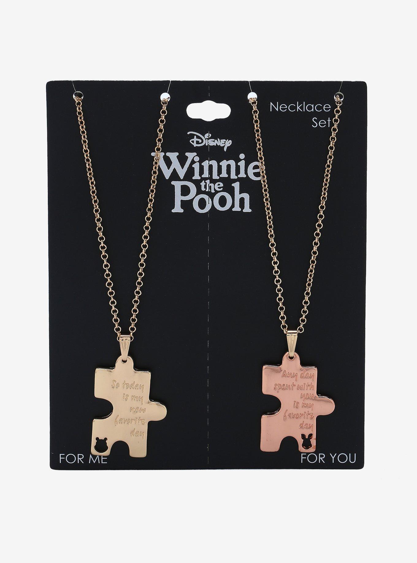 Disney Winnie the Pooh Piglet & Pooh Puzzle Piece Bestie Necklace Set - BoxLunch Exclusive, , alternate