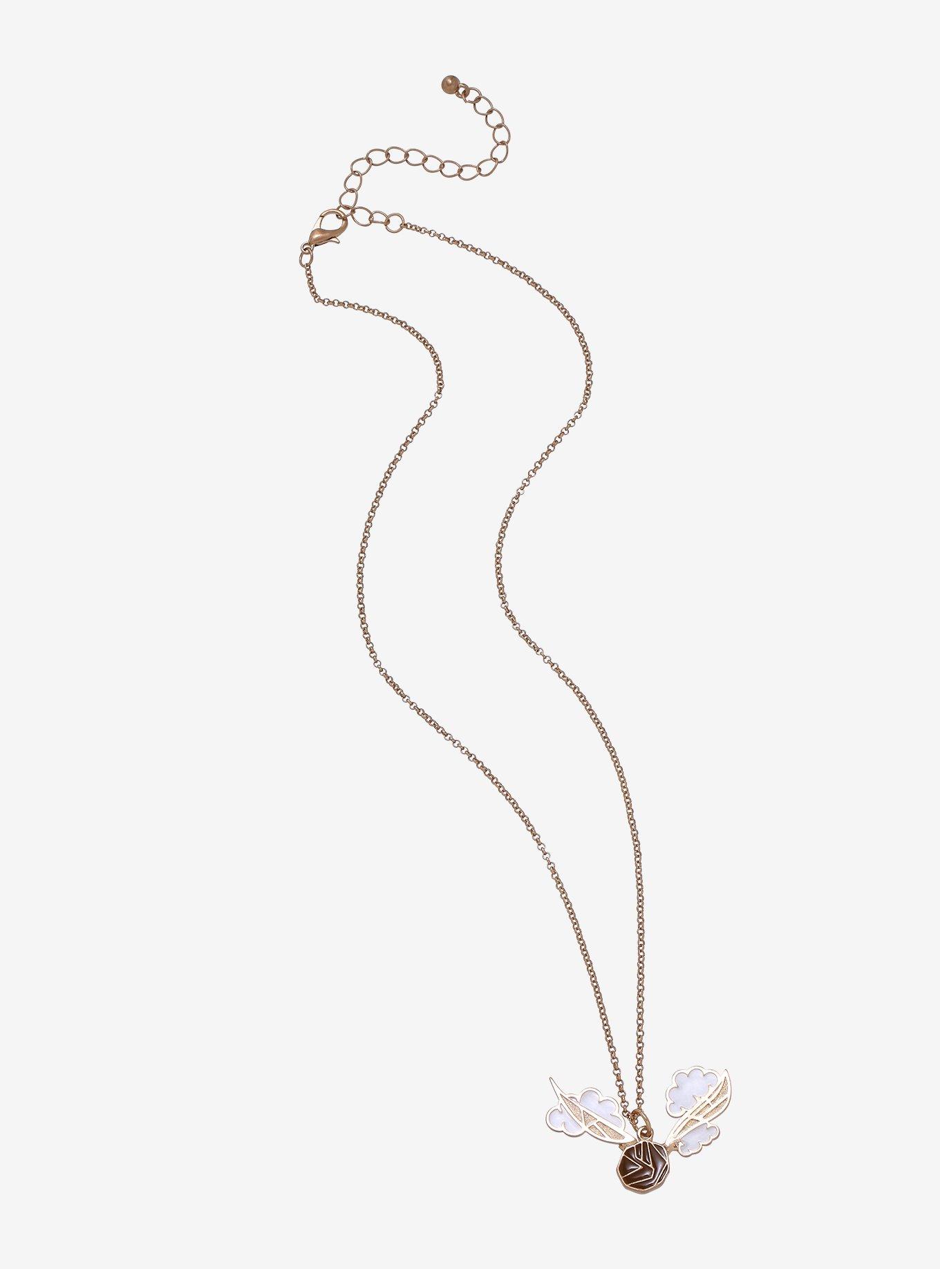 Harry Potter Golden Snitch Stained Glass Necklace - BoxLunch Exclusive, , alternate